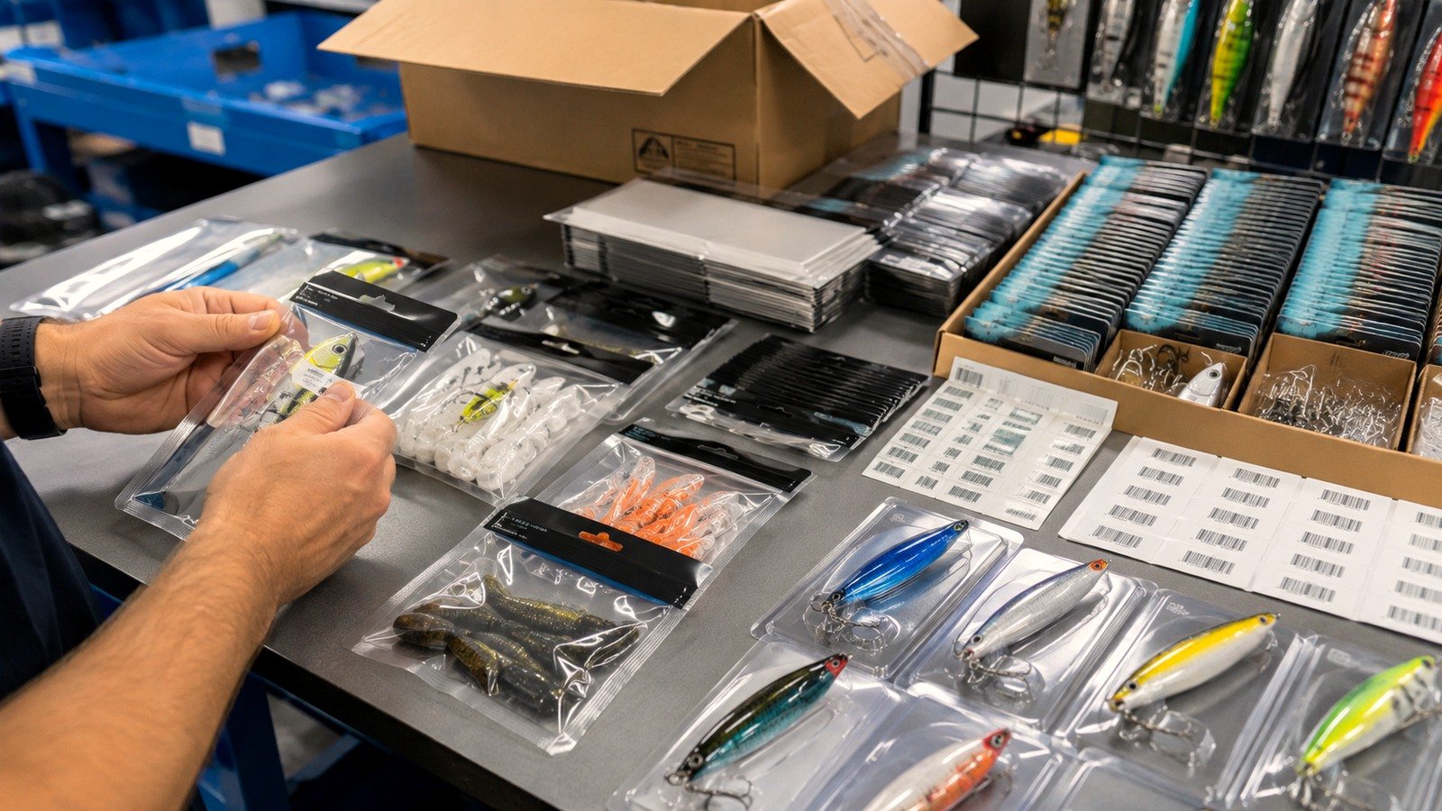 Embalaje de marca privada para artículos de pesca en España