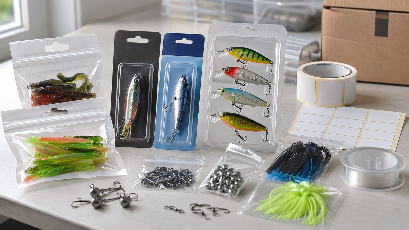 Empaque private label para artículos de pesca en español